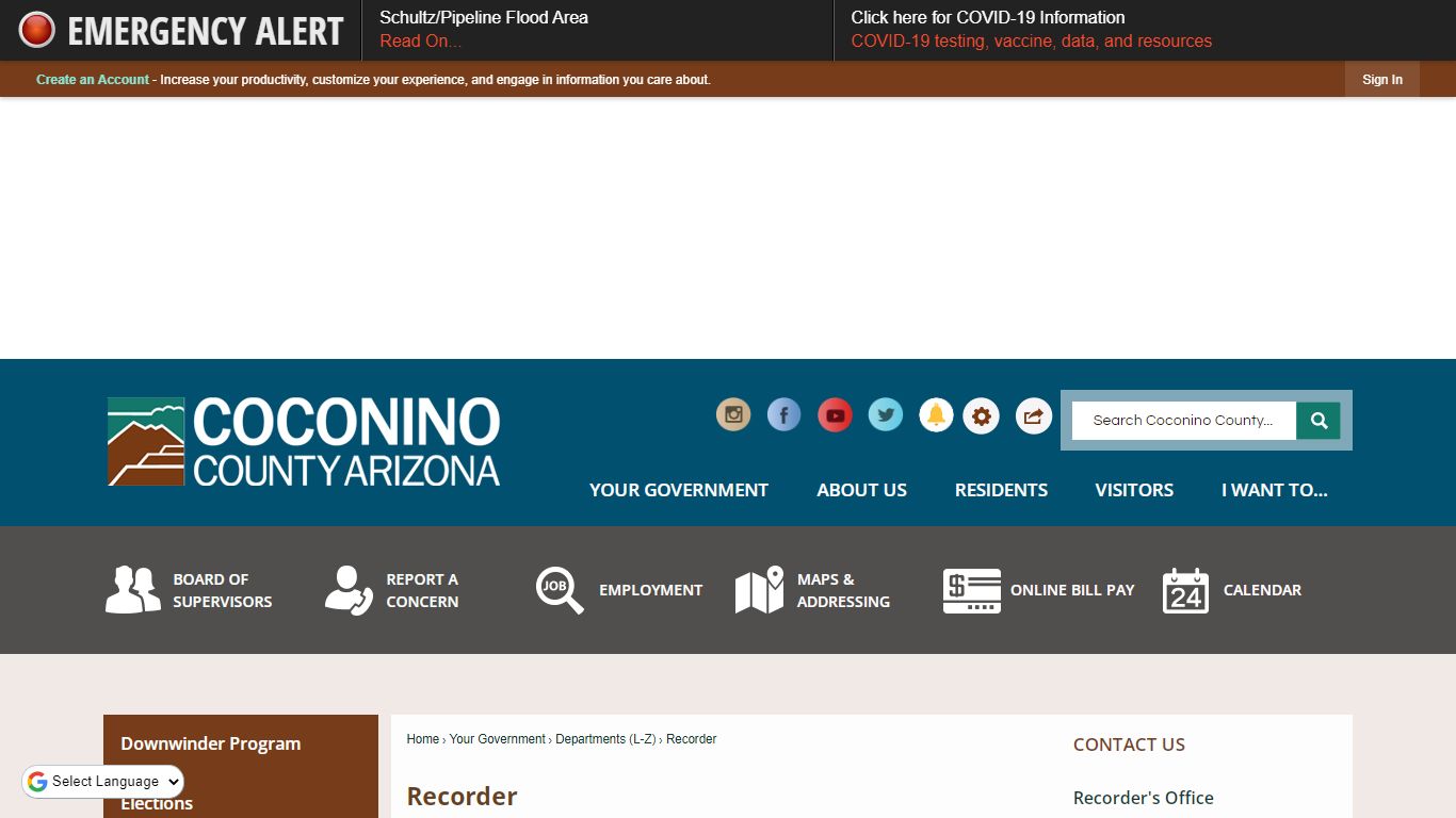 Recorder | Coconino - Coconino County, Arizona